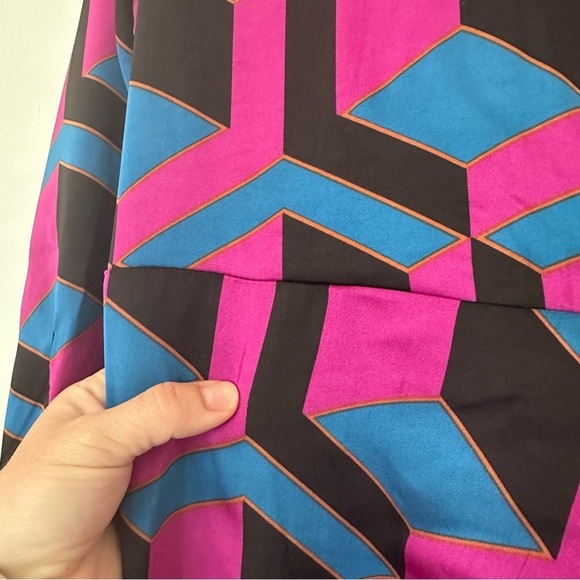 House of Harlow 1960 Printed Satin Wrap Dress Size Large Womens - Picture 10 of 13